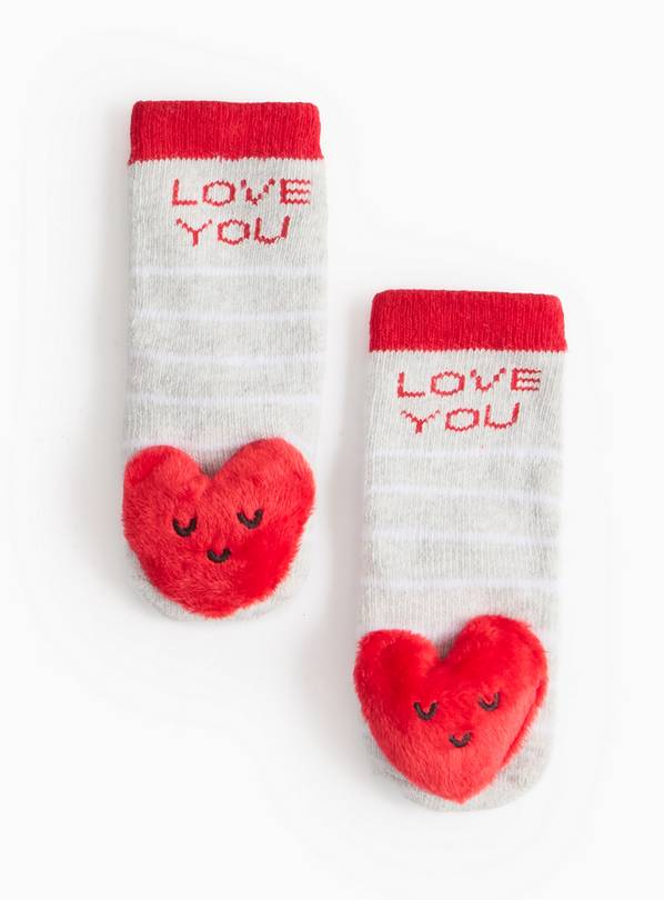 Valentine Love You Rattle Socks 2 Pack 12-24 months